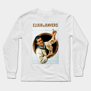 ELIXIR D' ANVERS LIQUEUR Sailors Choice Vintage Belgian Alcoholic Advertisement Long Sleeve T-Shirt
